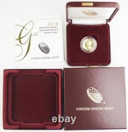 2018 W 1/10 Oz Gold American Liberty High Relief Proof $10 Coin GEM +BOX & COA