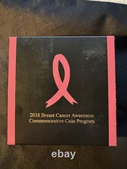 2018-W $5 Breast Cancer Awareness Commemorative Gold Proof Coin OGP & COA