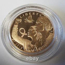 2018-W $5 Breast Cancer Awareness Commemorative PF Gold Coin OGP COA G2664