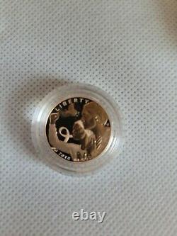 2018-W $5 Gold Proof, Breast Cancer Awareness Commemorative Coin With BOX & COA