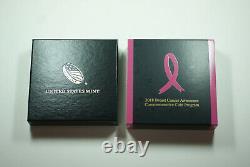 2018-W Breast Cancer Awareness Commemorative $5 Gold Proof Coin with Box COA