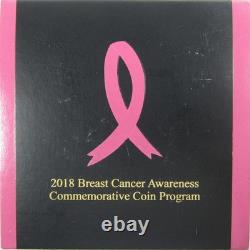 2018 W Breast Cancer Awareness Commemorative Gold Proof OGP COA