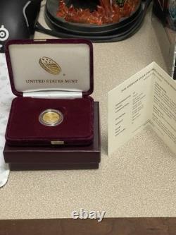 2018-W G$5 1/10 oz Gold American Eagle Liberty Proof COA OGP