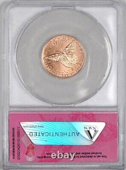 2018-W Gold Breast Cancer Survivor Coin $5 ANACS MS70