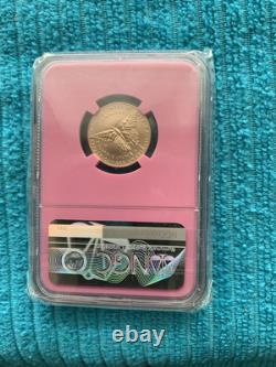 2018-W MS70 by NGC BREAST CANCER AWARENESS COMM. 1st $5 ROSE GOLD COIN. EARLY