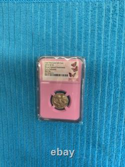 2018-W MS70 by NGC BREAST CANCER AWARENESS COMM. 1st $5 ROSE GOLD COIN. EARLY