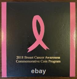 2018-W US Mint Breast Cancer Awareness $5 Uncirculated Gold Coin OGP & COA