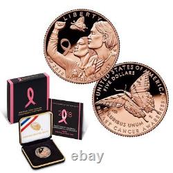 2018-w $5 Gold Breast Cancer Awareness Coin? Proof? Ogp Coa Box 18ce? Trusted