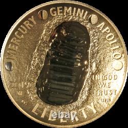 2019 Apollo 11 50th Anniv Commem Coin Proof Gold $5 OGP & COA