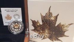 2019 Golden Maple Leaf 3-D Exclusive Masters Club $15 Silver Proof Coin Canada