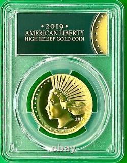 2019 Statue of Liberty $100 Gold Coin High Relief Enhanced. 9999 PCGS SP70 DMPL
