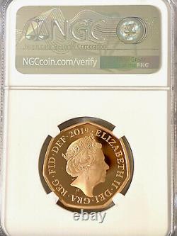 2019 UK Sherlock Holmes 2019 UK 50p 50 Pence Gold Proof Coin NGC PF70 UC WOW