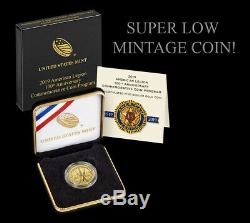 2019 W $5 GOLD AMERICAN LEGION 100TH ANNIVERSARY UNCIRCULATED COIN -with BOX & COA