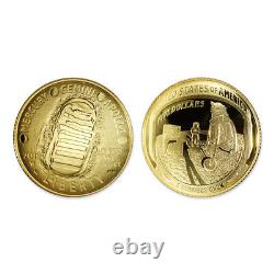 2019-W $5 Gold Apollo 11 50th Anniversary Commemorative Proof Coin with Cox & CoA