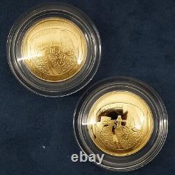 2019-W $5 Gold Apollo 50th Anniversary Proof & UNC Coin Set Free Shipping USA