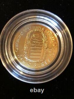 2019 W Apollo 11 50th 1/4 Ounce Uncirculated BU US Mint 5 Dollar Gold Coin Moon