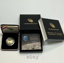 2019 W Apollo 11 50th Anniversary PROOF $5 GOLD Coin West Point US Mint New 19CA