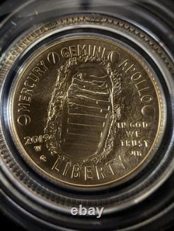 2019-W Gold $5 Brilliant Uncirculated Apollo 11 Commemorative withBox and COA