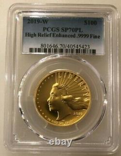2019-w High Relief Liberty Gold Coin PCGS SP70 PL Exceptional Quality