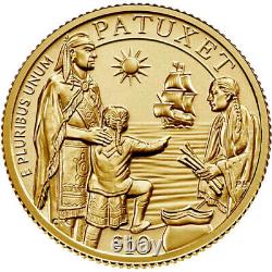 2020 1/4 oz Reverse Proof American Gold 400th Anniversary of the Mayflower Coin