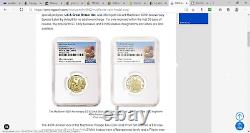 2020 400th Anniversary of the Mayflower Voyage Two-Coin Gold Proof Set NGC PF70