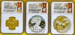 2020 75th WWII Gold and Silver 3 Coin Set NGC PF70 VICTORY LABEL