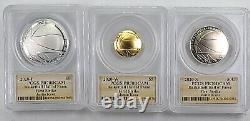 2020 Basketball Hall Of Fame Silver Clad 1/4oz Gold 3 Proof Set PCGS PR70DCAM TB