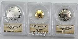 2020 Basketball Hall Of Fame Silver Clad 1/4oz Gold 3 Proof Set PCGS PR70DCAM TB