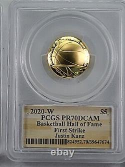 2020 Basketball Hall Of Fame Silver Clad 1/4oz Gold 3 Proof Set PCGS PR70DCAM TB