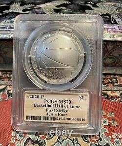 2020 Basketball Hall of Fame Gold and Silver Set PCGS 70 First Strike Kunz Sig