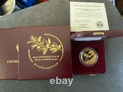 2020 End Of World War II 75th Anniversary Gold Coin 1/2 Oz