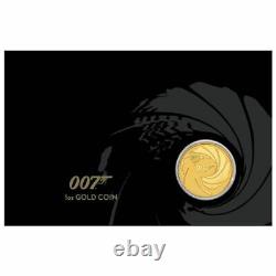 2020 James Bond 007 $100. 1oz. 99.99% fine Gold ONLY 500 GOLD COINS IN CARD