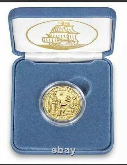 2020 Mayflower 400th Anniversary Fine GOLD Reverse Proof Coin $10 Commemorative