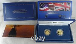 2020 Mayflower Gold 2 Coin Proof Set US & Royal Mint 1/2 oz. 999 OGP COA