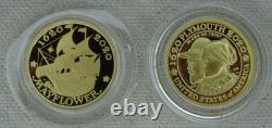 2020 Mayflower Gold 2 Coin Proof Set US & Royal Mint 1/2 oz. 999 OGP COA