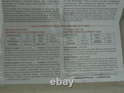 2020 Mayflower Gold 2 Coin Proof Set US & Royal Mint 1/2 oz. 999 OGP COA