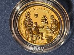 2020 US Mint Mayflower 400th Anniversary 1/4 oz. 9999 Gold Reverse Proof Coin