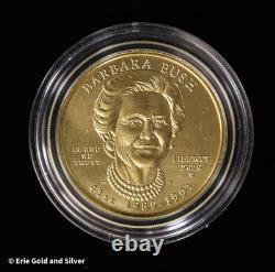 2020-W $10 First Spouse Barbara Bush 1/2 oz Gold Coin in OGP