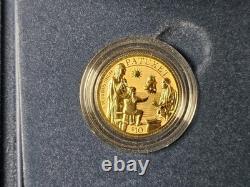 2020-W $10 Gold Mayflower 400th Ann. Reverse Proof Withbox COA