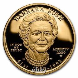 2020-W 1/2 oz Proof Gold Barbara Bush (withBox & COA) SKU#233128
