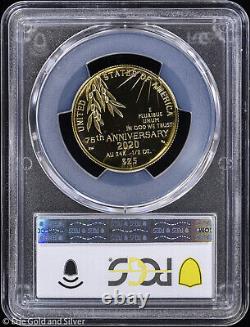 2020-W $25 Proof End of WWII 75th Anniv Commem 1/2 oz Gold Coin PCGS PR 69 DCAM