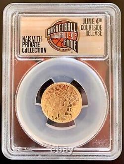 2020-W $5 Proof Gold Coin Basketball Hall Of Fame First Strike Autographed COA