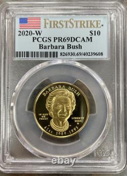 2020 W Barbara Bush Gold $10 PR69 First Strike