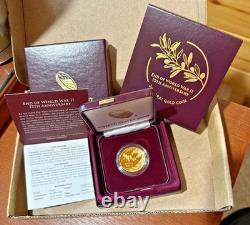 2020-W End of World War II 75th Anniversary Gold Coin 1/2 oz $25 Proof w Box/COA