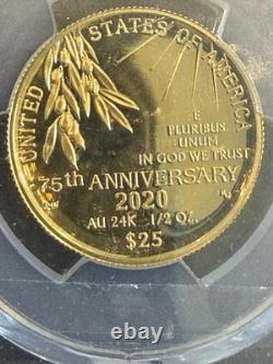 2020-W End of World War II Gold PCGS PF 69 Proof Coin 1/2 Oz US $25 Very Limited