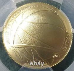 2020 W PCGS MS70 GOLD Basketball Hall of Fame $5 Coin, Byron Scott Autograph