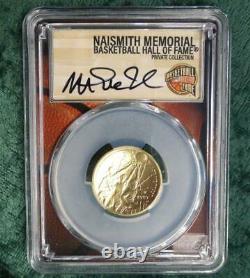 2020 W PCGS MS 70 GOLD Basketball $5 Coin, LA Lakers Magic Johnson Autographed