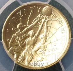 2020 W PCGS MS 70 GOLD Basketball Hall of Fame $5 Coin, Byron Scott Autograph
