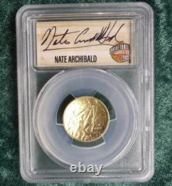 2020 W PCGS MS 70 GOLD Basketball Hall of Fame $5, Nate Archibald Autographed