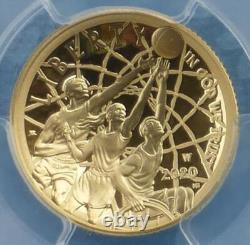 2020 W PCGS PR 70 D-Cam GOLD Basketball Hall of Fame $5, Dennis Rodman Signed